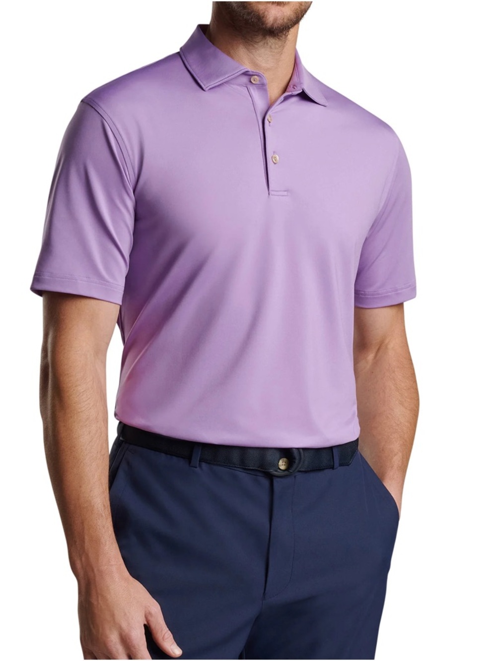 Peter Millar Solid Performance Golf Polo in Petal… - image 1